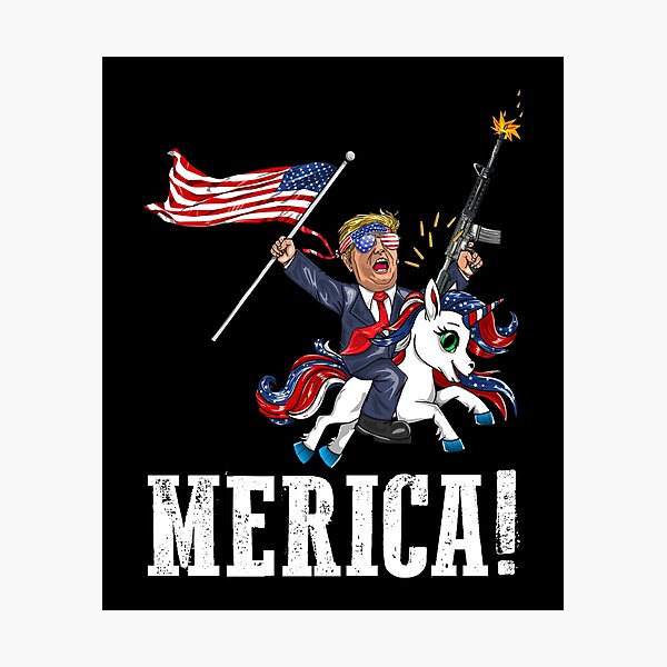 Item preview, Trump 2nd Ammendment Gun Rights American Flag Unicorn Merica designed and sold by BUBLTEES.