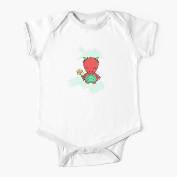 Little Welsh Dragon Short Sleeve Baby One-Piece