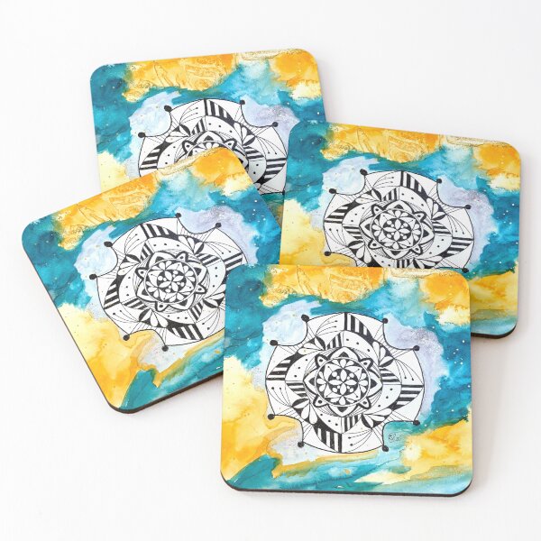Item preview, Orange & Turquoise Mandala designed and sold by TheDoodleNurse.