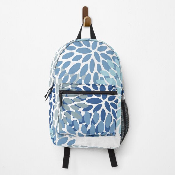 Item preview, Floral Pattern, Blue and Gray, Floral Prints designed and sold by meggydesigns.