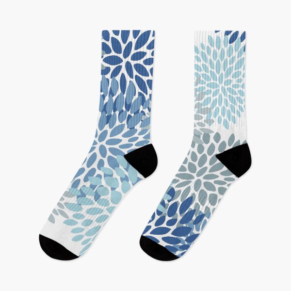 Item preview, Floral Pattern, Blue and Gray, Floral Prints designed and sold by meggydesigns.