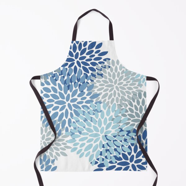 Item preview, Floral Pattern, Blue and Gray, Floral Prints designed and sold by meggydesigns.