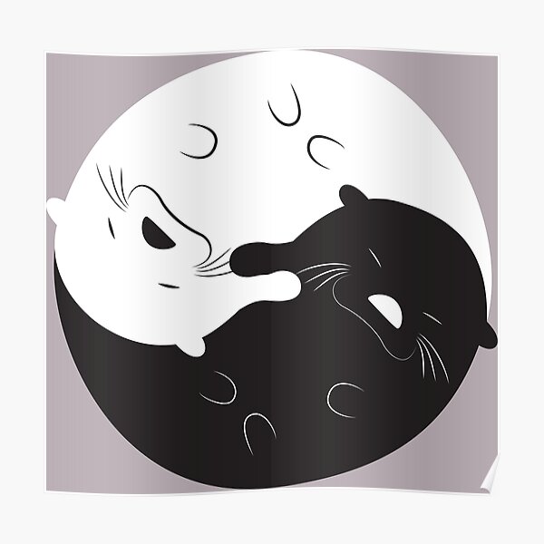 Balanced Otters Poster