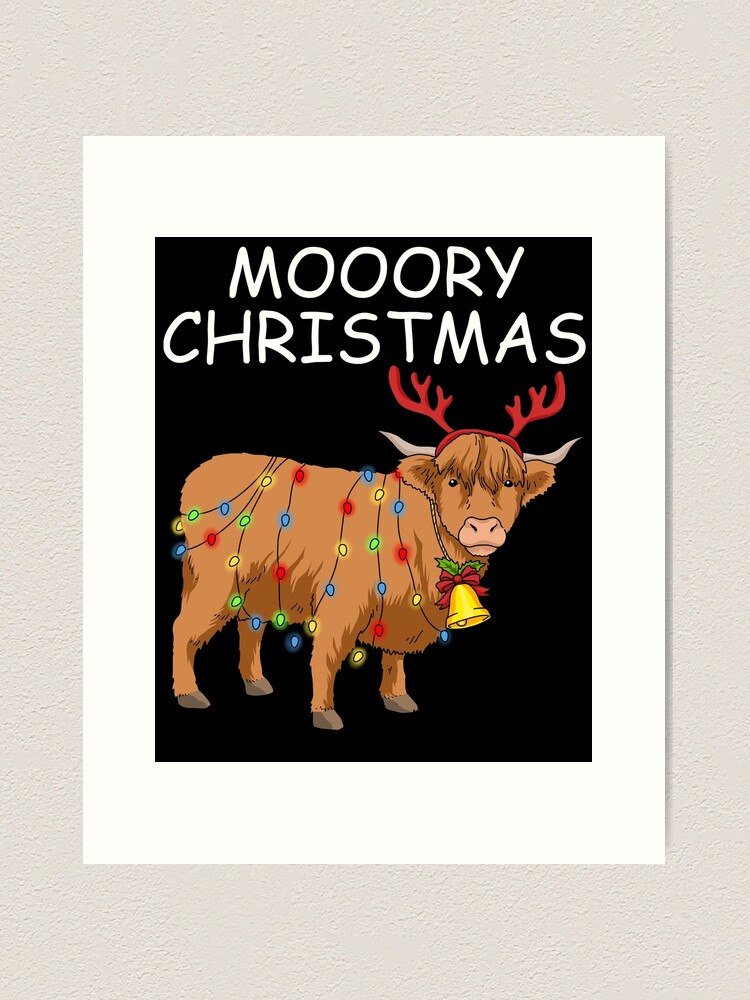 Christmas Highland Cow Wrapping Paper Roll, Baby Highland Cow Gift