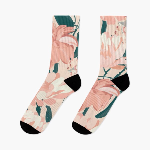 Artikelvorschau, Floral Prints, Coral and Green, Vintage, Flower Garden entworfen und verkauft von meggydesigns.