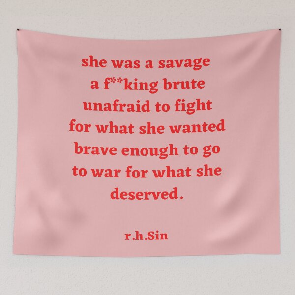 Item preview, r.h.Sin Poetry Quote- She was a Savage designed and sold by HighSociety00.