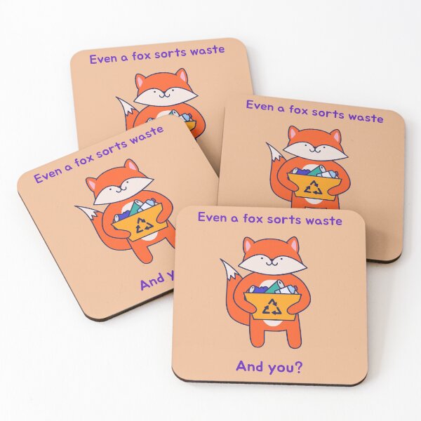 Item preview, Even a fox sorts waste. designed and sold by alexandrutarcan.