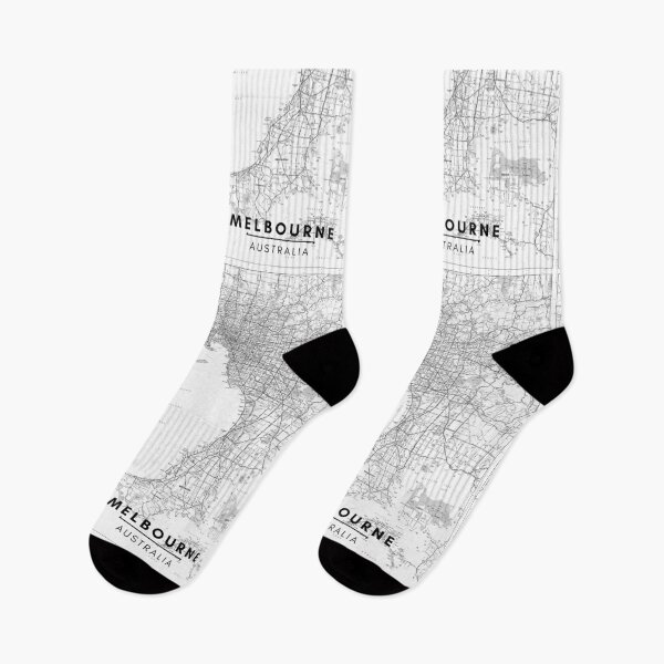 Item preview, Melbourne Black and White Map designed and sold by creative-boo.