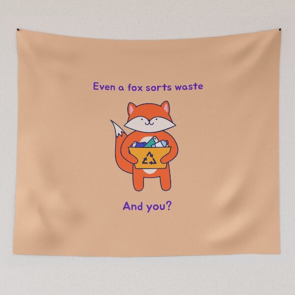 Item preview, Even a fox sorts waste. designed and sold by alexandrutarcan.