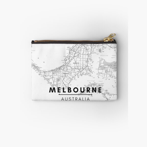 Item preview, Mapa de Melbourne en blanco y negro designed and sold by creative-boo.