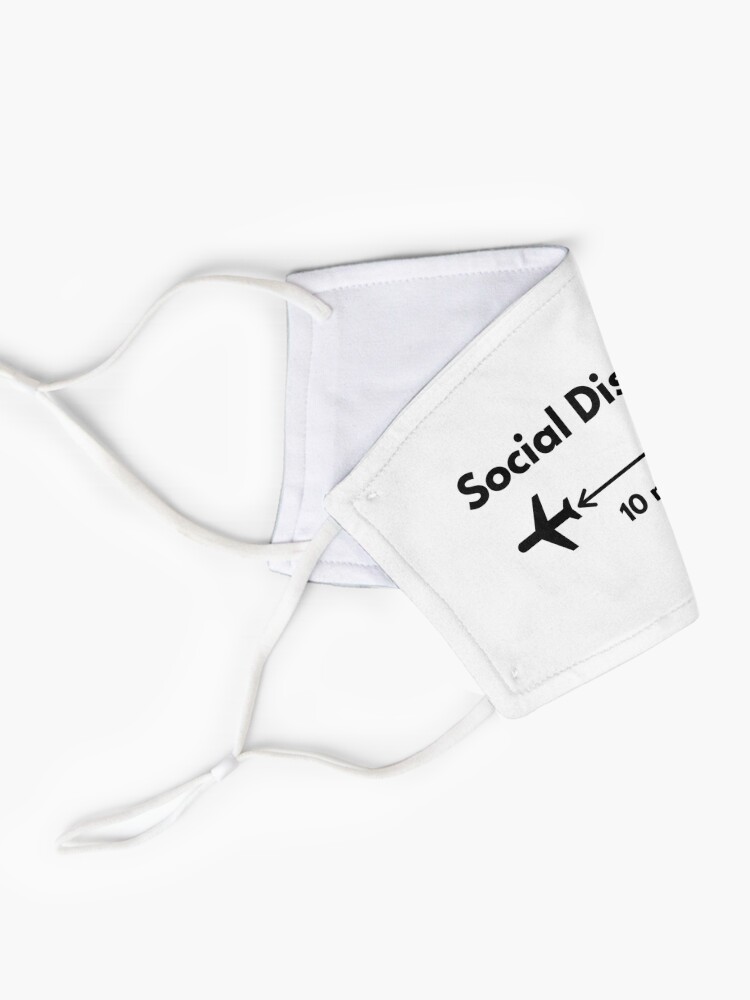 Alternate view of My Kind of Social Distancing - Airplanes Flying Mask