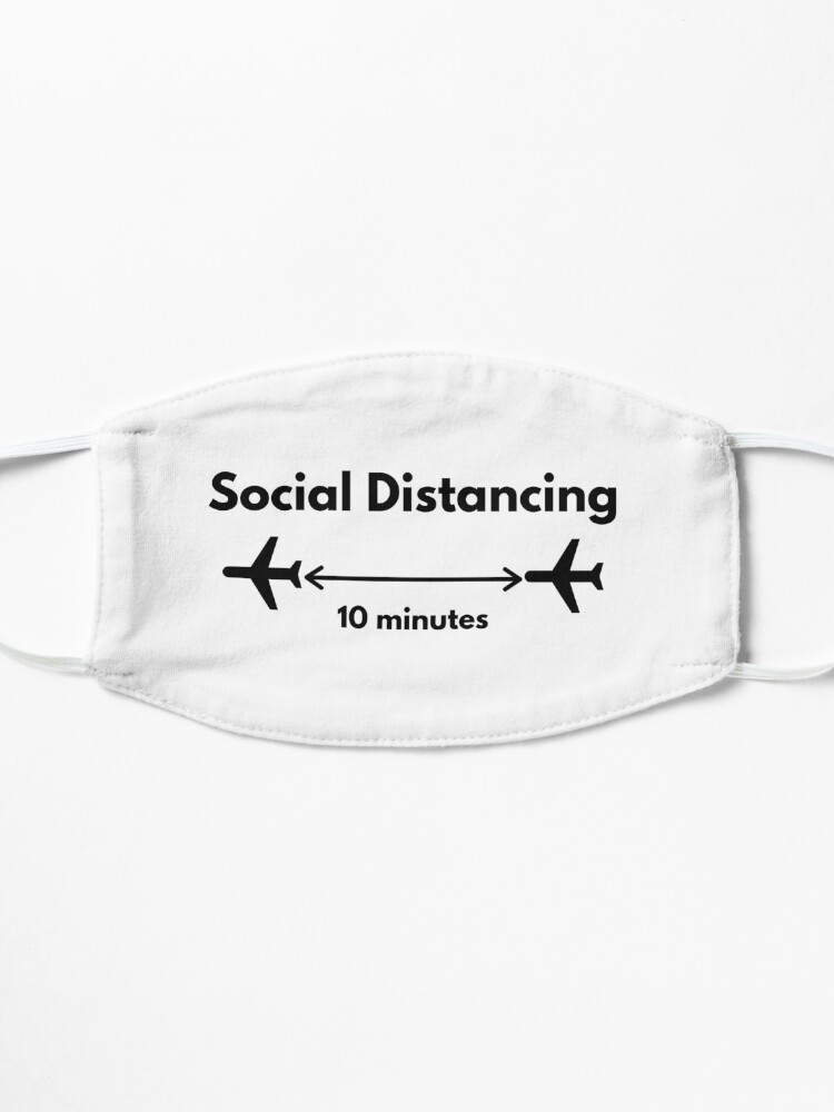 Alternate view of My Kind of Social Distancing - Airplanes Flying Mask