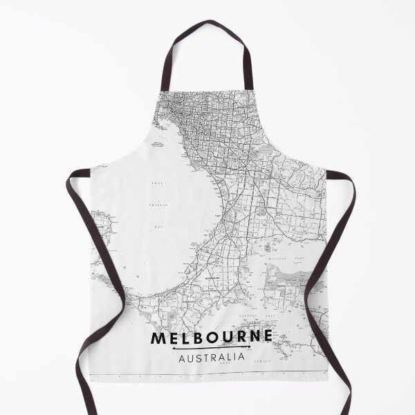 Item preview, Melbourne Black and White Map designed and sold by creative-boo.