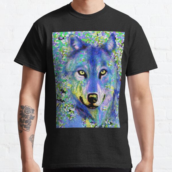 Purple Wolf Man Gifts Merchandise Redbubble - evil blue wolf roblox