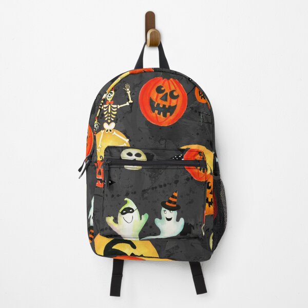 Item preview,  Halloween pumpkins, black cats, bats, skeletons and dark gray designed and sold by Sue Zipkin.