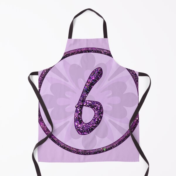 Item preview, Number six 6 number date age purple glitter designed and sold by GlamourChick.
