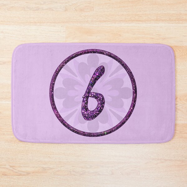 Item preview, Number six 6 number date age purple glitter designed and sold by GlamourChick.