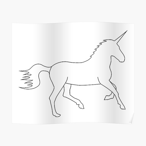 "Einhorn Umriss" Poster von lucid-reality | Redbubble