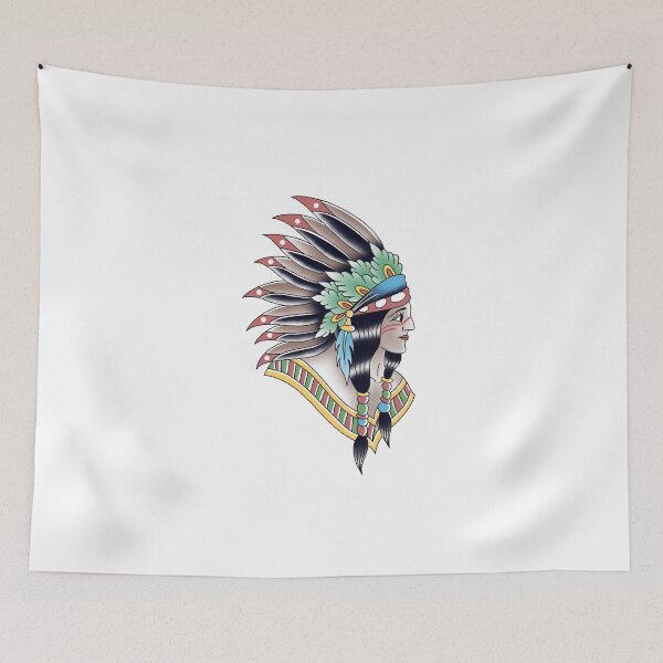 Item preview, Native American traditional tattoo design designed and sold by LPdesigns2020.