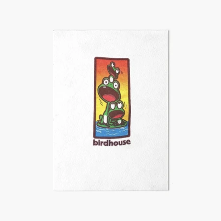 Vintage Birdhouse Tony Hawk Bird House Hook Ups Skate Brand Cartoon  Hookups Hook-Ups Cute Frogs Animals Frog Art Board Print for Sale by  jackyboi
