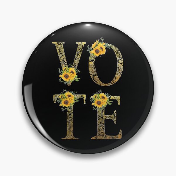 Item preview, black gold sunflowers vote designed and sold by MGdezigns.