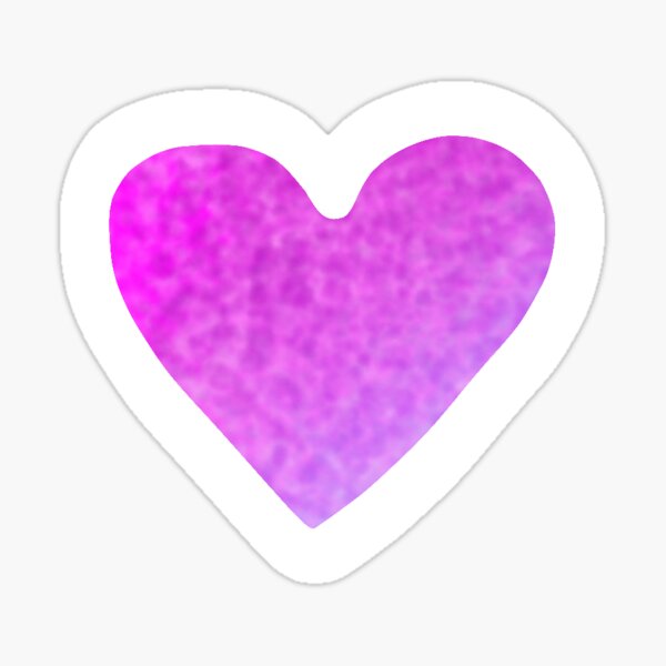 "Pink heart sticker" Sticker by KateSamArt Redbubble