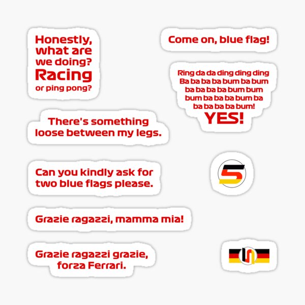 Pack d'autocollants citations de Sebastian Vettel Sticker