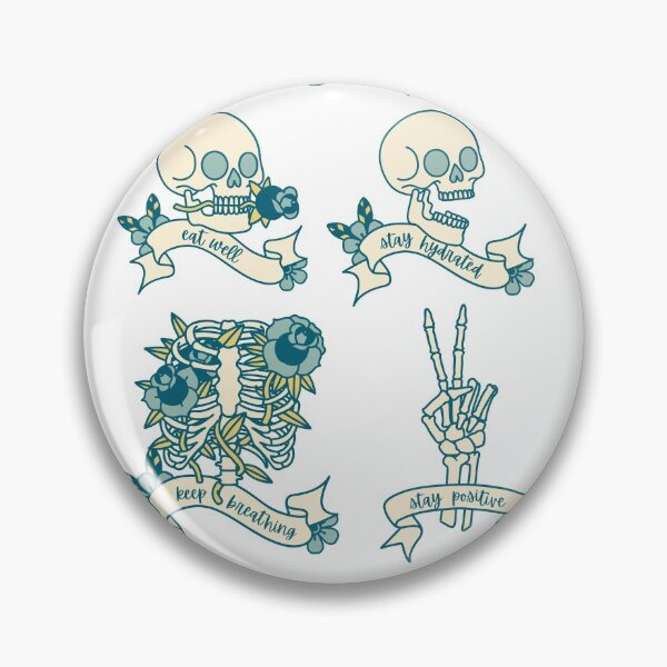 Item preview, death and self care skull designed and sold by TheFirstMayDay.
