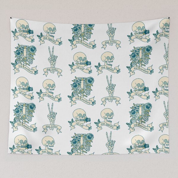 Item preview, death and self care skull designed and sold by TheFirstMayDay.