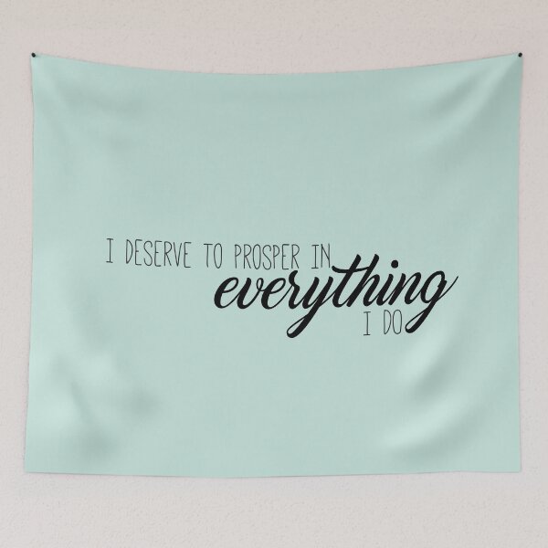 Item preview, I deserve to prosper in everything I do affirmation quote designed and sold by sherinartshop.