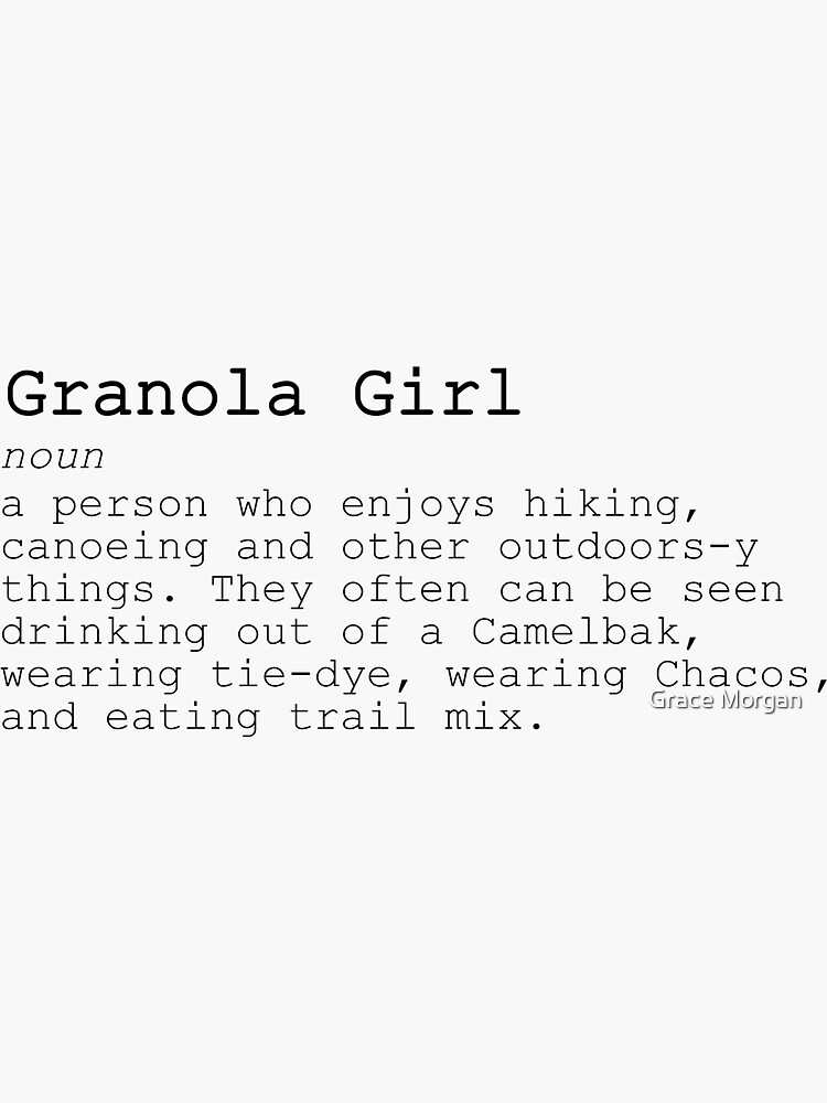 "granola girl" Sticker for Sale by Redbubble
