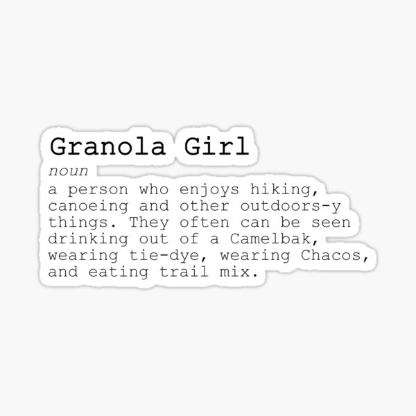 "granola girl" Sticker for Sale by Redbubble