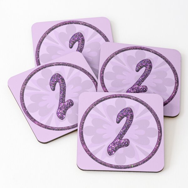 Item preview, Number Two 2 Glittery Numbers for Date Age Purple Glitter designed and sold by GlamourChick.