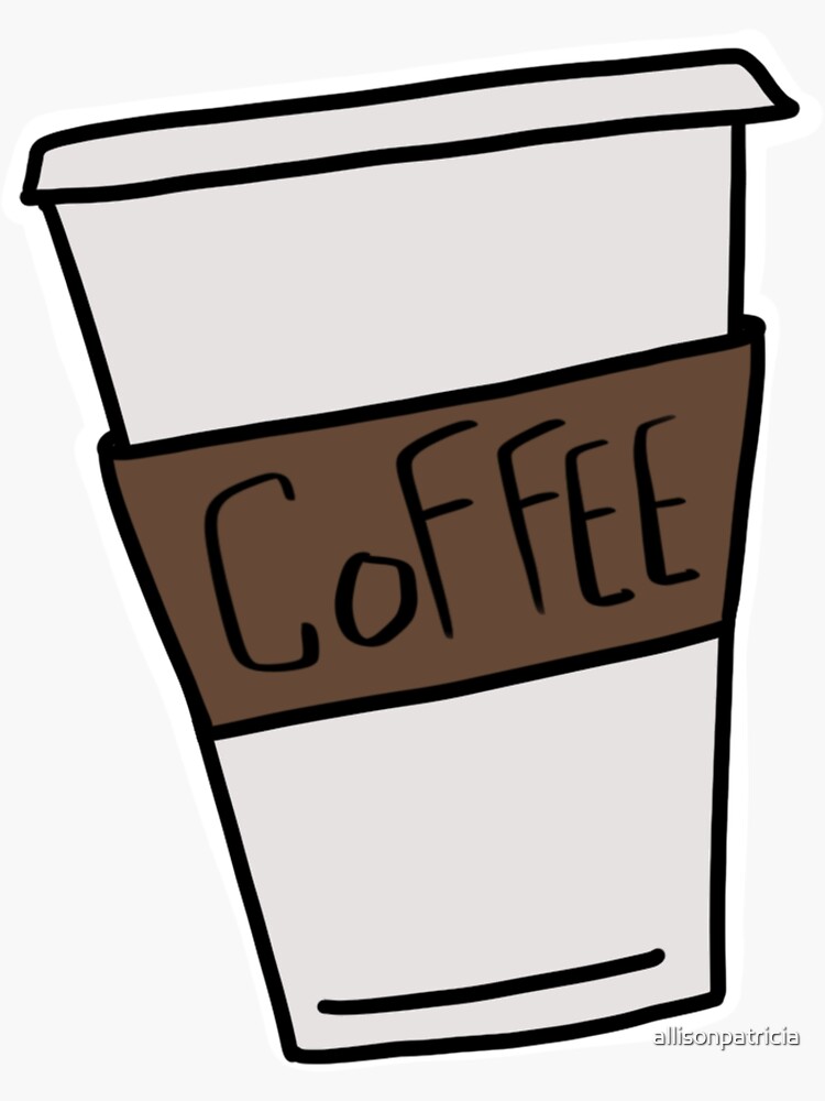 Thumbnail 3 of 3, Sticker, Hot Coffee designed and sold by allisonpatricia.