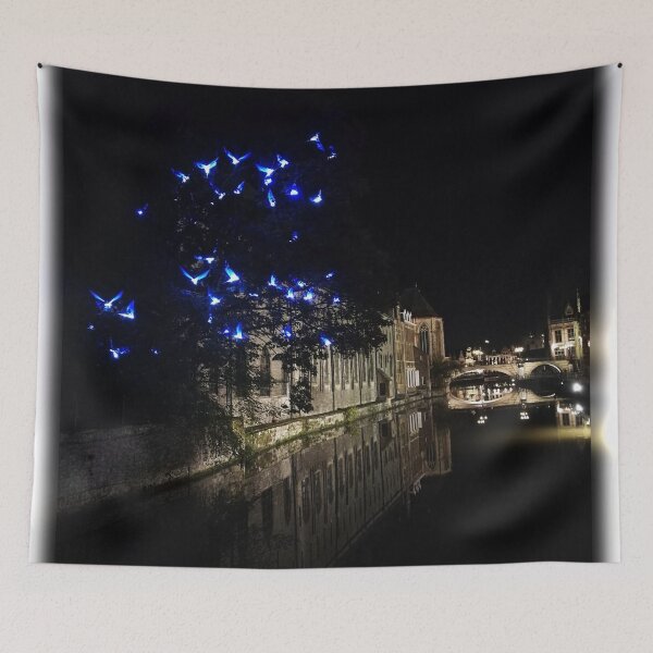 Item preview, Beautiful Bruges Canal Night Scene (Soft Glow) designed and sold by Deegital18.