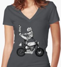 Women Who Ride - Ballerina Women's Fitted V-Neck T-Shirt