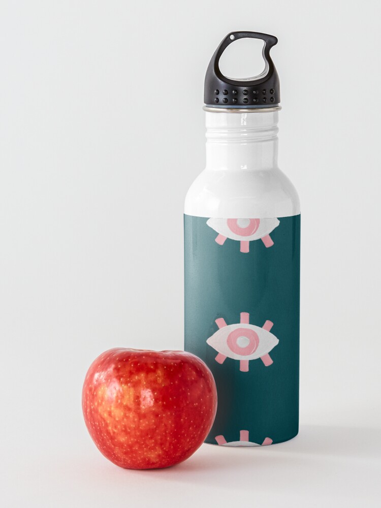 Alternate view of Evil Eye Dots – Teal & Pink Water Bottle