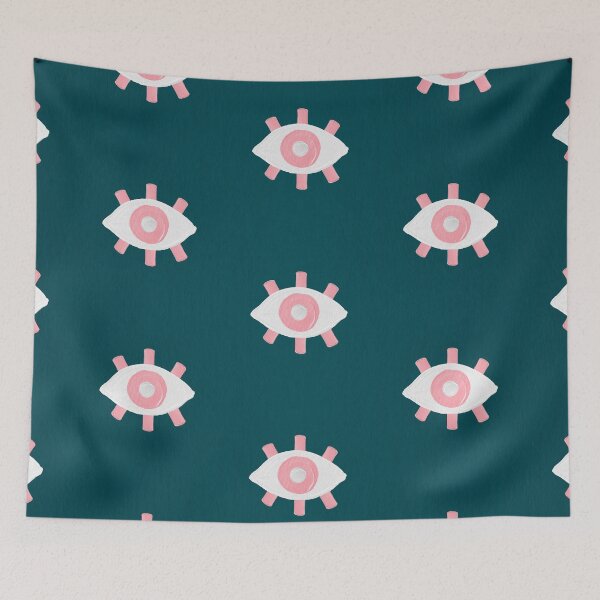Item preview, Evil Eye Dots - Teal & Pink designed and sold by Cat Coquillette.