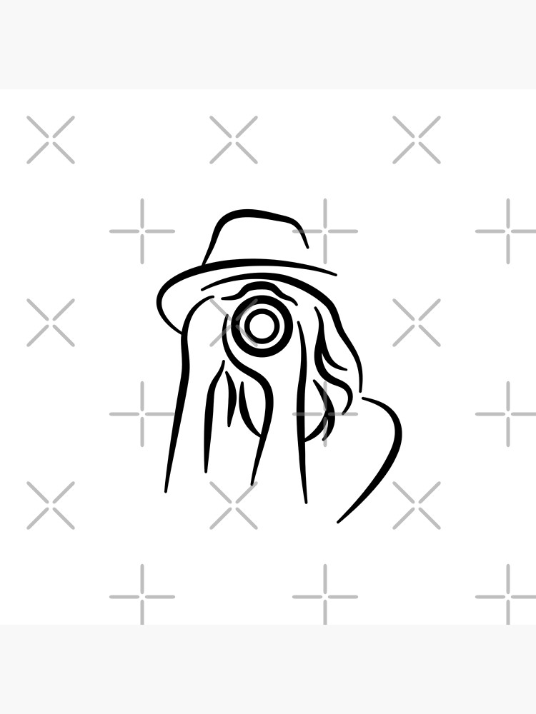 Photographer Minimalist Line Drawing by RyanDraws
