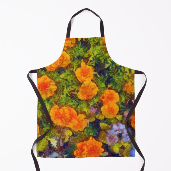 Item preview, Painted orange flowers in impressionist style designed and sold by AnnaMelekhina.