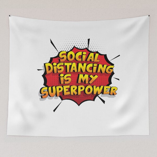 Item preview, Social Distancing is my Superpower Funny Design Social Distancing Gift designed and sold by Custom365.