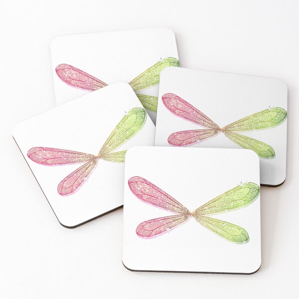 Item preview, Fantasy Dragonfly Fairy Wings Back Texture Nature Fairy Tales Pink and Green designed and sold by Jolly-Yosei.