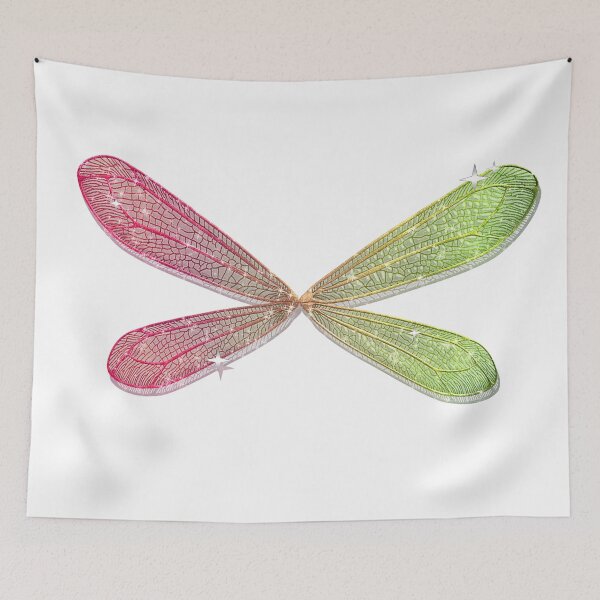 Item preview, Fantasy Dragonfly Fairy Wings Back Texture Nature Fairy Tales Pink and Green designed and sold by Jolly-Yosei.