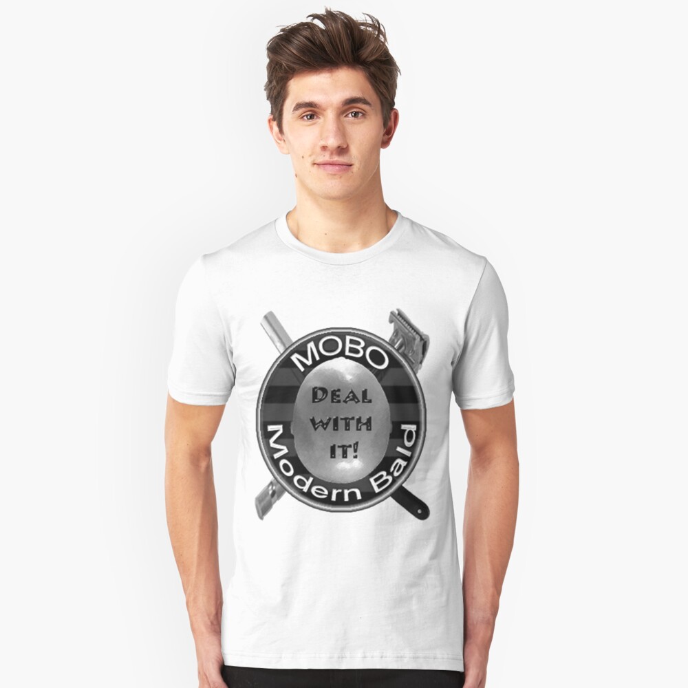 MOBO - Modern Bald - Deal with it, now in Black and White! Slim Fit T-Shirt