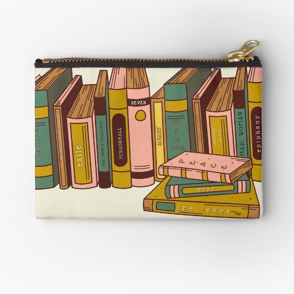 folklore Taylor Swift album songs titles lyrics aesthetic book library Zipper Pouch