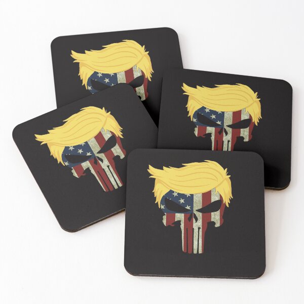 Item preview, Trump Hair USA Flag Patriot Skull Pro Reelect 2024 GOP Bikers Gift designed and sold by marinn.