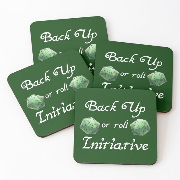 Item preview, Back up or Roll Initiative (green version) designed and sold by -Solarly-.