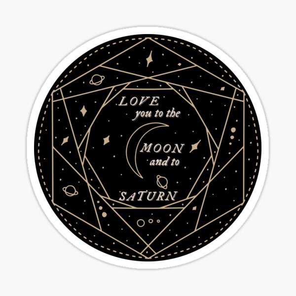 folklore siete letras de Taylor Swift te amo hasta la luna Pegatina