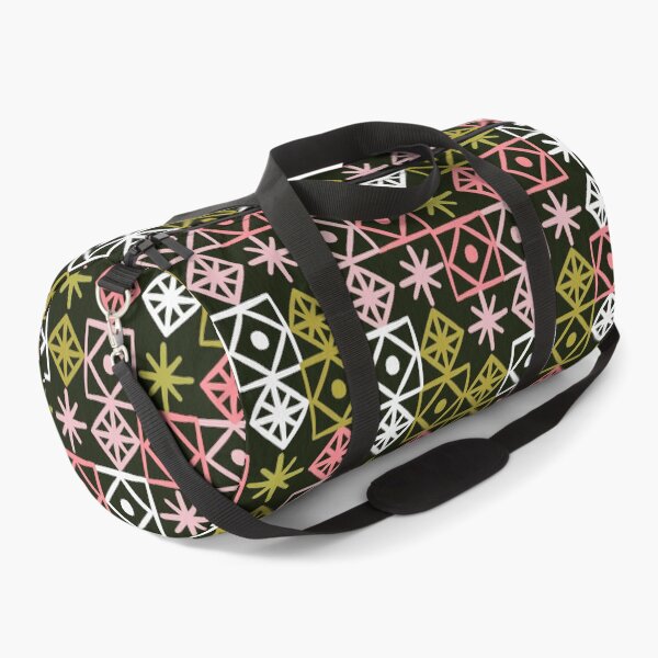 Item preview, Geometric Lace – Pink on Sage designed and sold by Cat Coquillette.