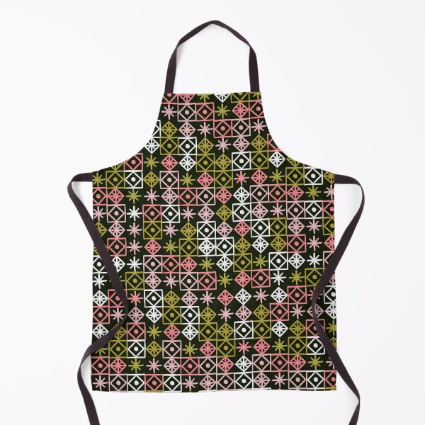 Item preview, Geometric Lace – Pink on Sage designed and sold by Cat Coquillette.